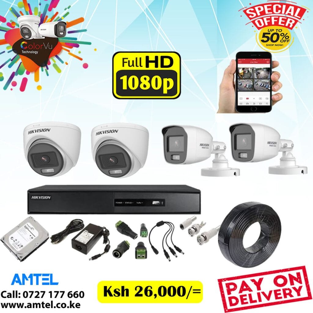 Hikvision P Mp Full Colourvu Cctv Cameras Complete System Kit In