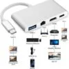 USB C to HDMI 4K+Gigabit Ethernet (RJ45 Port)+USB 3.0 USB 3.1 Type C