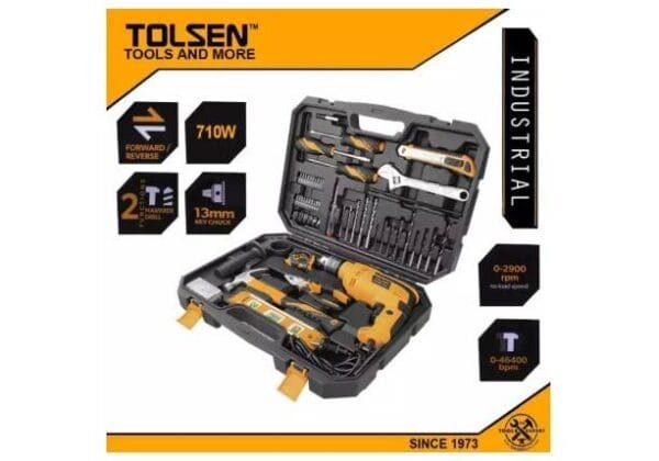 TOLSEN 95pcs Hand Tool Set with Hammer Drill (710W) in Kenya