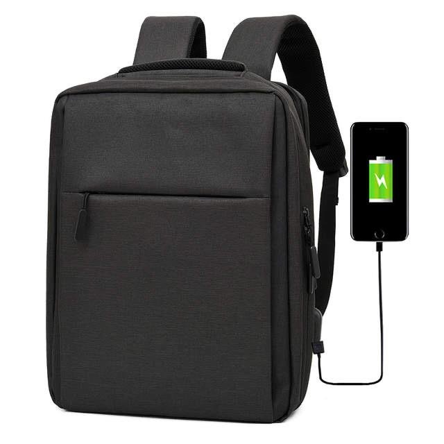 Unisex Solid Supreme Laptop Backpack USB Charging Laptop and Travel ...