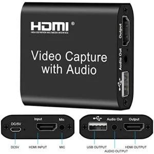 4k HDMI Capture Device with Loop Out, HD 1080P 60FPS for Live Streaming Broadcasting Video Recording for PS3/4, Xbox One & Xbox 360, Switch, DSLR, Camcorders Media Streaming Device (Black) in Nairobi Kenya