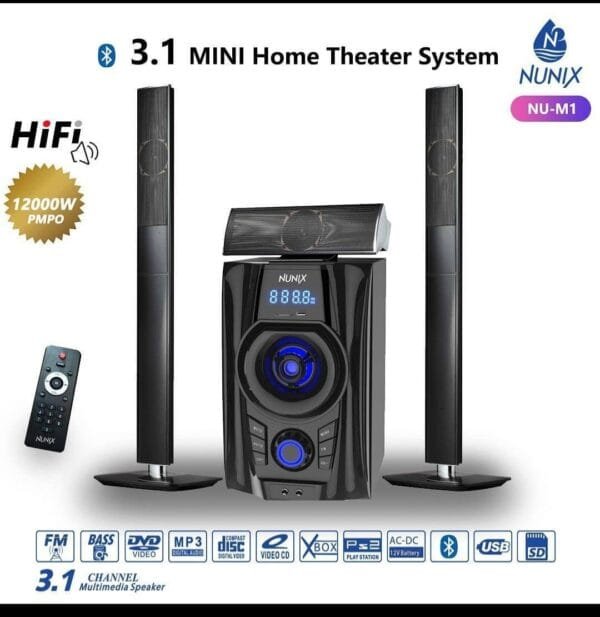 Nunix 3.1 MINI-Home Theater System 12000W M1-TALLBOYS