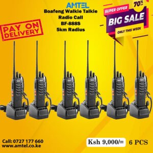 6 Pieces Baofeng BF-888S dual band radio handheld walkie talkie in Nairobi Kenya
